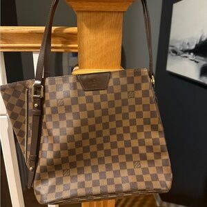 Louis Vuitton Brown Checkered Shoulder Bag